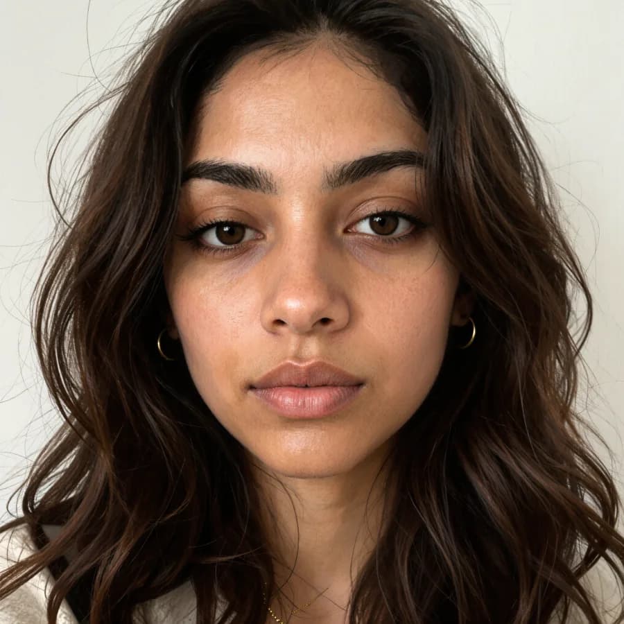 AI model showing natural expression